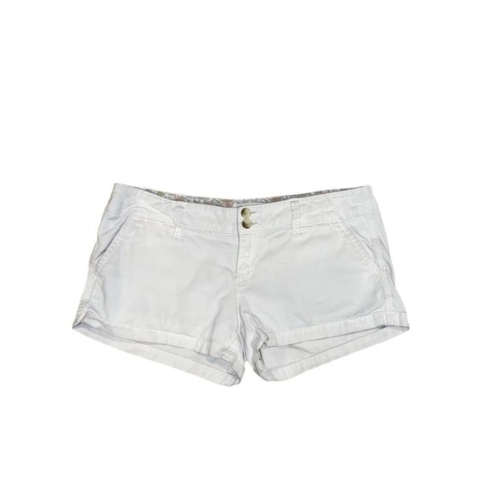 Y2k American Eagle 2011 white low rise micro mini shorts